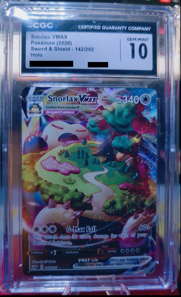 Snorlax VMAX #142/202 S&S base CGC 10