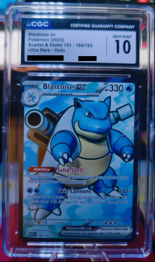 Blastoise Ex #184/165 SV151 CGC 10